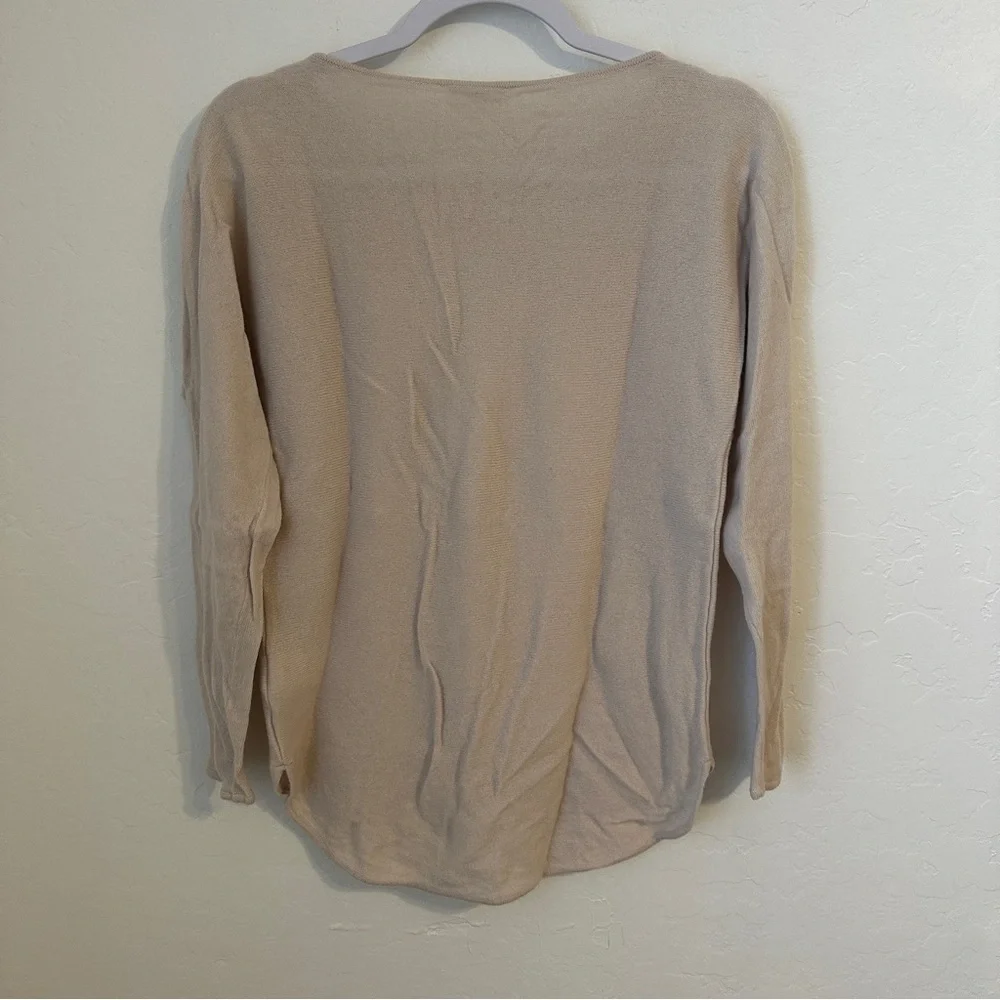 nap Long Sleeved Boatneck Sweater Cream Size Small - Picture 3 of 4
